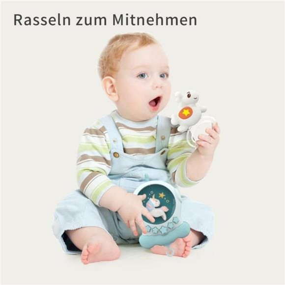 Baby Musical Crib Mobile with Night Lights and Rotation, Rattles, Remote Control - Picture 4 of 7